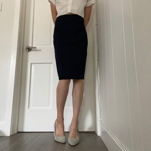 Navy Blue Pencil Skirt